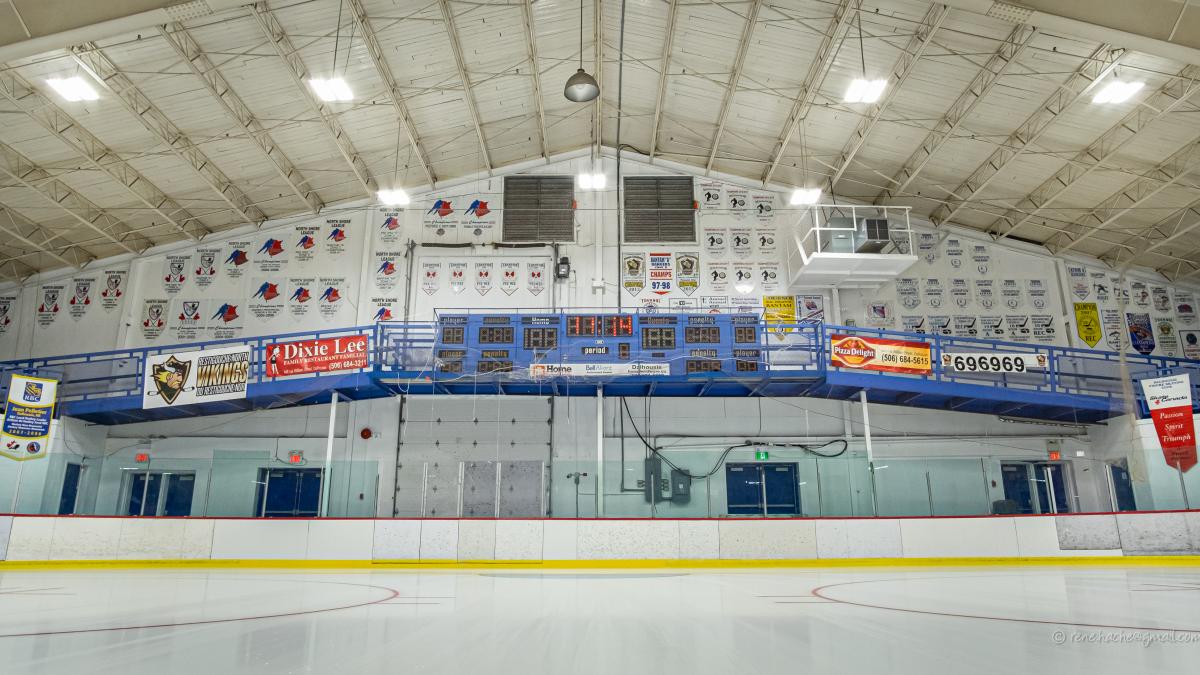 Inside of east wall of Inch Arran Ice Palace in Dalhousie