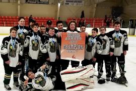 Bantam Rec LePoidvin winning AHMBDC tournament